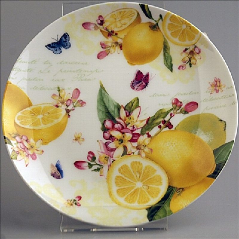 Тарелки с лимонами. Nuova r2s "фруктовый сад". Лимон на тарелке. Посуда с лимонами. Декоративные тарелки с лимонами.