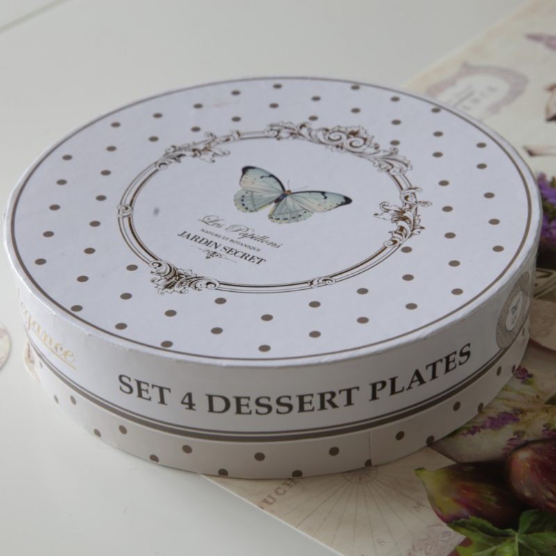 Набор десертные тарелки 4 шт 19 см Элеганс-бабочки