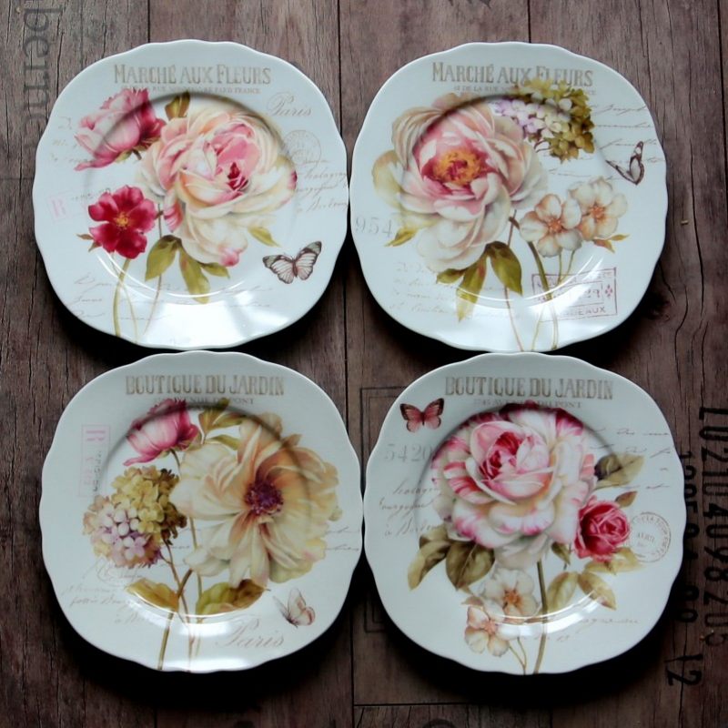 Набор из 4-х десертных тарелок Вальс цветов