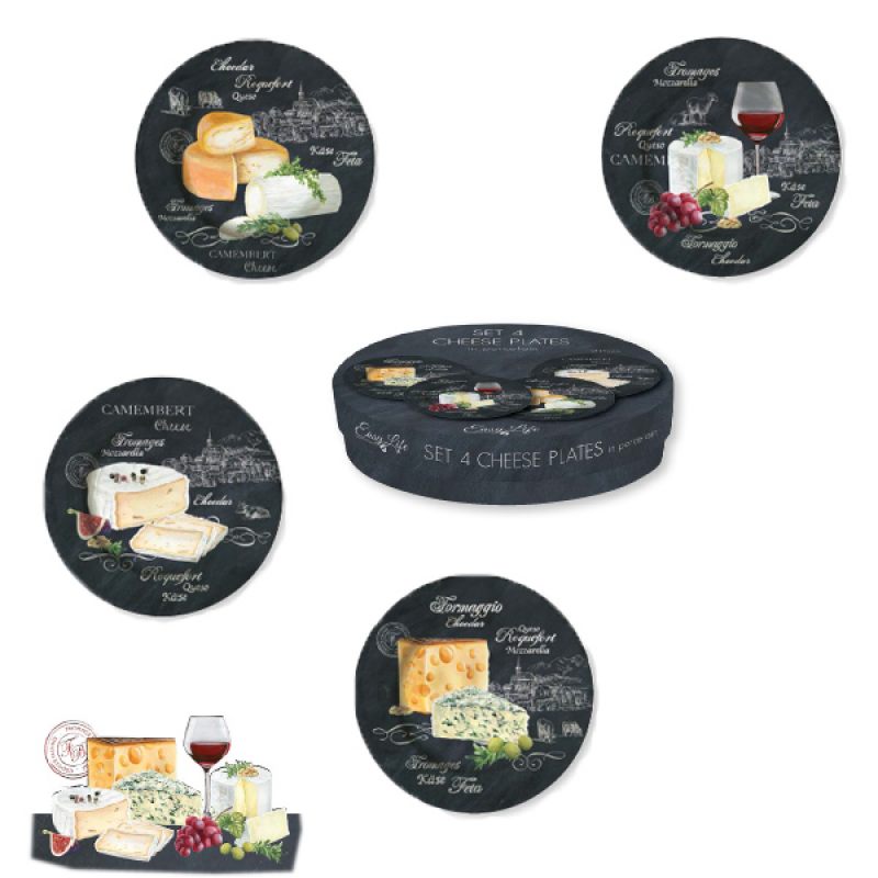 Набор из 4 тарелок для сыра Мир сыров