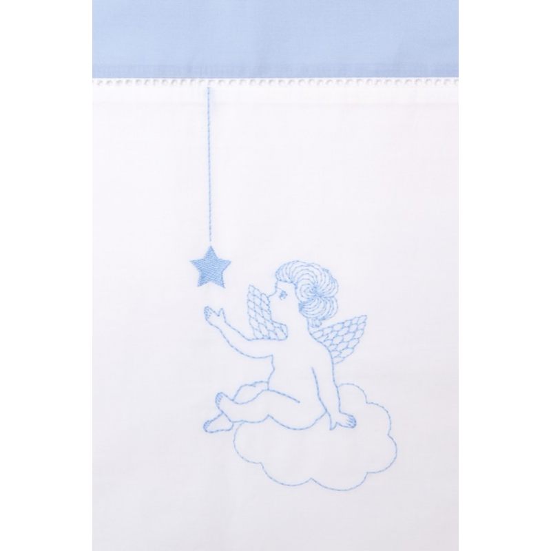 Комлект детского постельного белья "ANGELS", белый/голубой