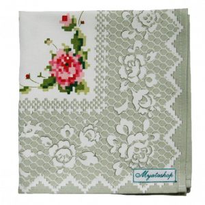Текстильная салфетка "Деревенская роза"