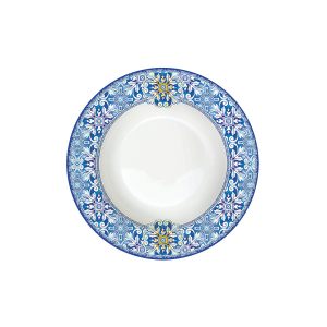 Тарелка суповая Майолика (голубая)