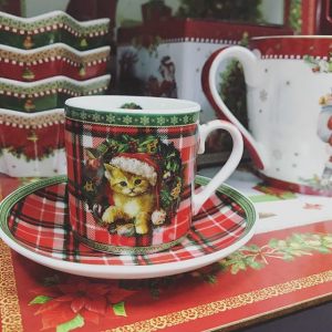 Набор: 2 кофейные чашки и блюдца  Christmas time 75 мл (второй)