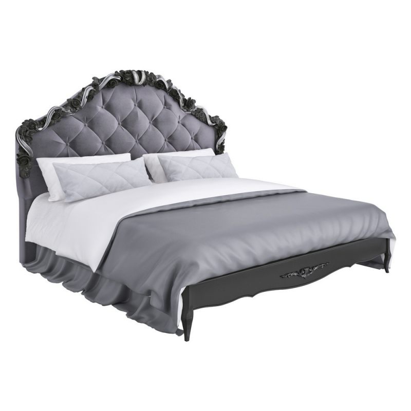 Кровать с мягким изголовьем "Nuit" с патиной 180x200 см