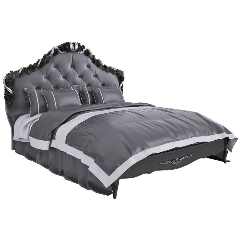 Кровать с мягким изголовьем "Nuit" с патиной 160x200 см