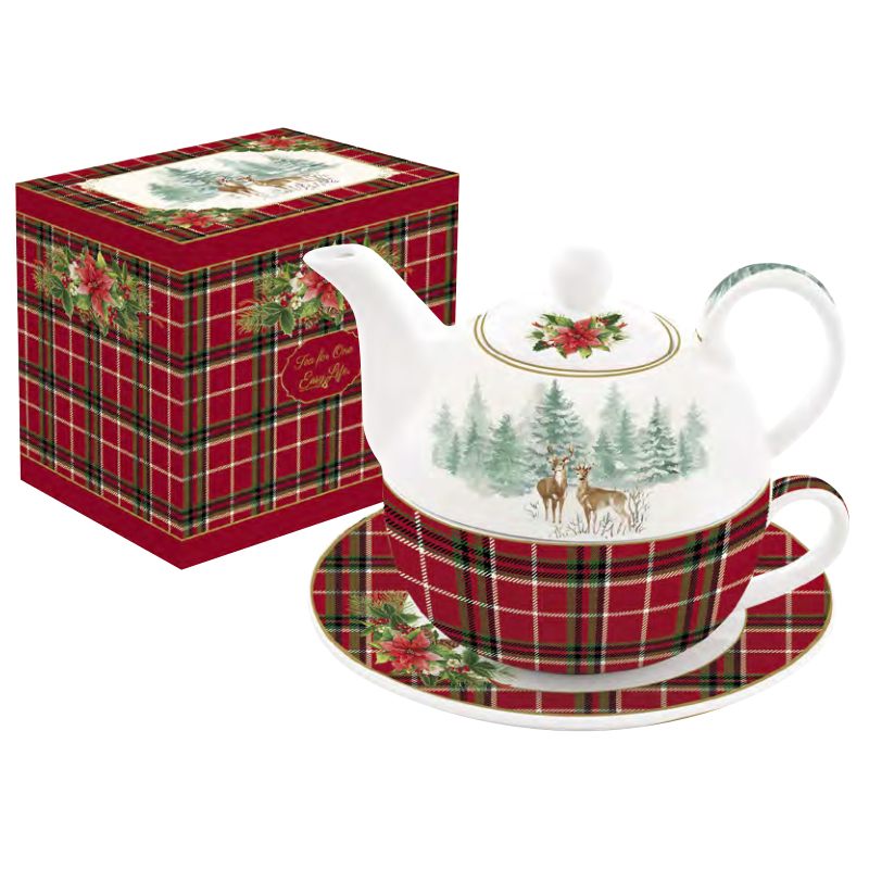  набор Winter forest (чайник, чашка и блюдце) в подарочной .