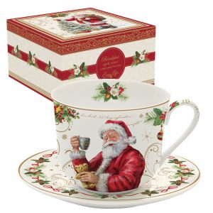Набор для завтрака (чашка и блюдце) "Magic Christmas" в подарочной упаковке