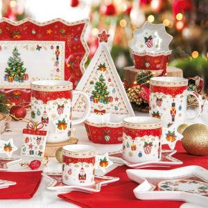Тарелка сервировочная "Christmas ornaments" в виде звезды в подарочной упаковке