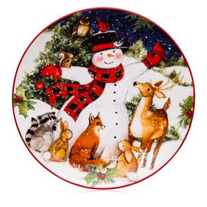 Тарелка обеденная "Магия Рождества. Снеговик"