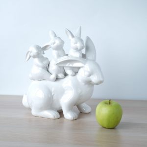 Декоративная фигура "Мама-Кролик с малышами"