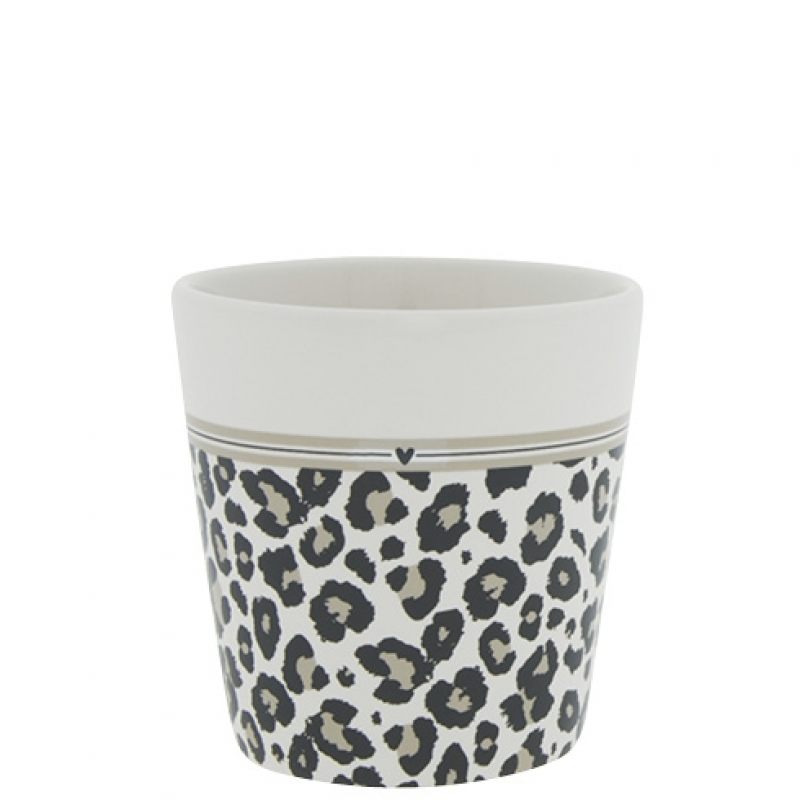 Чашка "White/leopard and stripes" (для кофе)