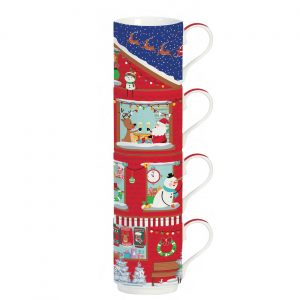 Набор кружек-башня "Christmas friends.Holiday" в подарочной упаковке