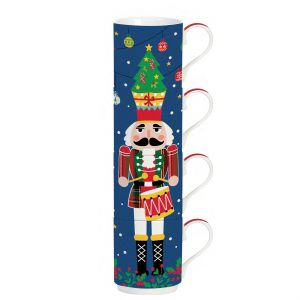 Набор кружек-башня "Christmas friends" (барабанщик) в подарочной упаковке