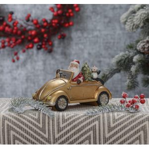 Дед Мороз с Пингвином на машине