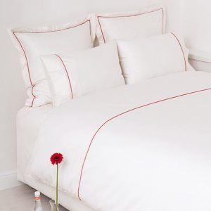 Комплект постельного белья "Hotel Lux" 2-х спальный, экрю/терракотовый