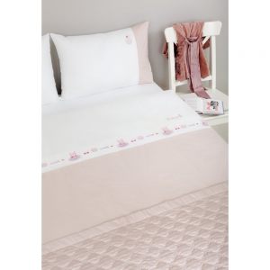 Комплект постельного белья "SWEET LIFE", белый/ жемчужно-розовый