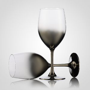 Бокал стеклянный для вина с напылением "Gray Seduction"
