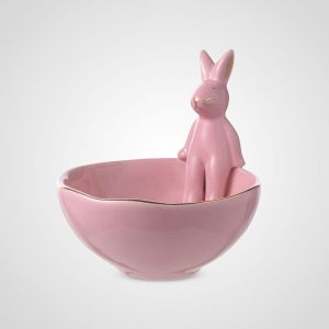Конфетница керамическая с кроликом малая