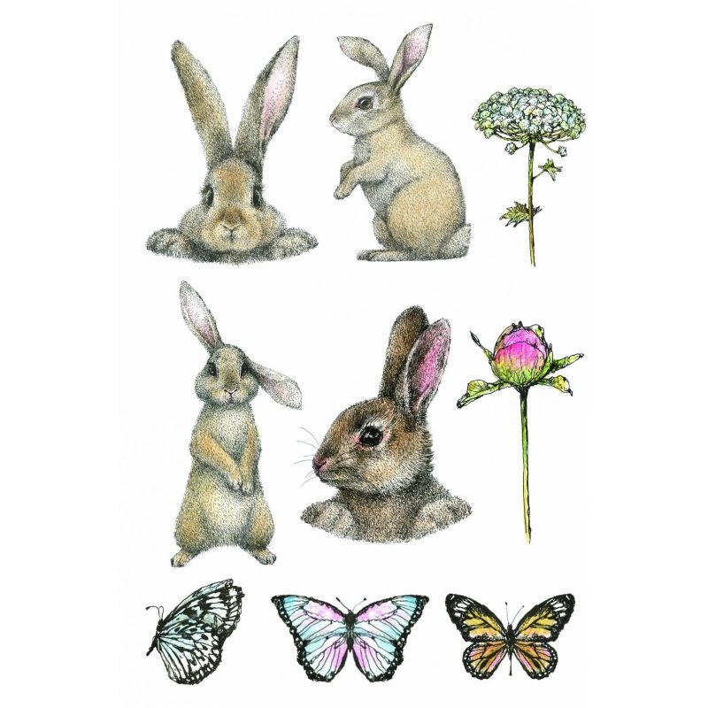 Картинки переводные  "Кролик"