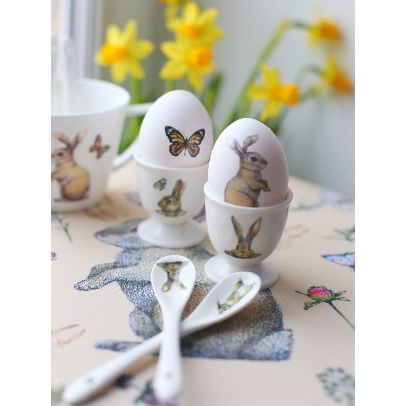 Подставка для яйца "Кролик с бабочкой"