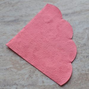 Салфетки бумажные трехслойные круглые "Барокко. Античный розовый"
