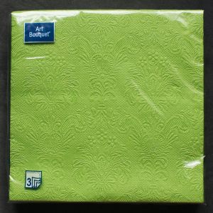 Салфетки бумажные трехслойные "Барокко. Зелёный палевый"
