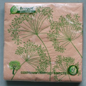 Салфетки бумажные двухслойные Bouquet eco-friendly "Крафт. Гармония"