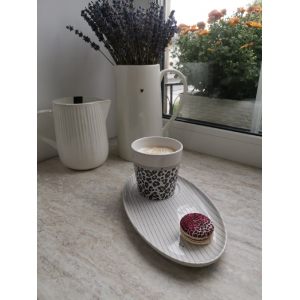 Чашка "White/leopard and stripes" (для кофе)