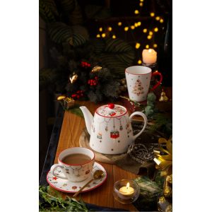 Новогодний чайный набор "Christmas Gift": чайник + 6 кружек