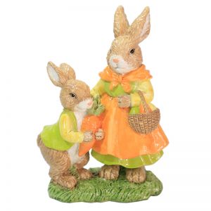 Статуэтка для интерьера "Мама-кролик с крольчонком"