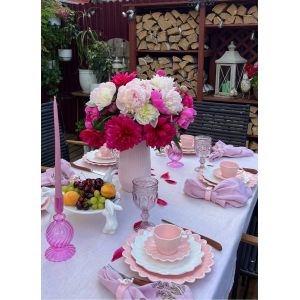 Тарелка обеденная "Lotus magic" 26см розовая