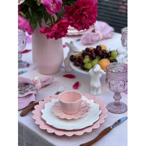 Тарелка обеденная "Lotus magic" 26см розовая