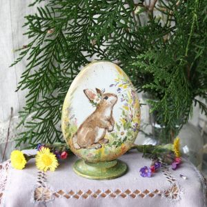 Подарочное пасхальное яйцо Кролик в цветах