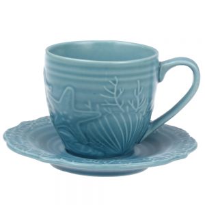 Кофейная пара "Морская" небесно-голубая из летней коллекции "Marine World Collection"