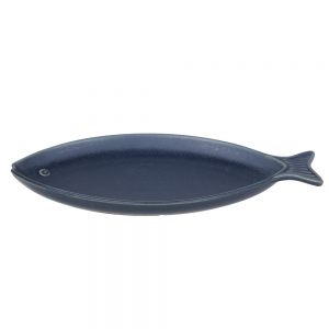 Блюдо сервировочное "Морское" в форме рыбы тёмно-синее из летней коллекции "Marine World Collection"