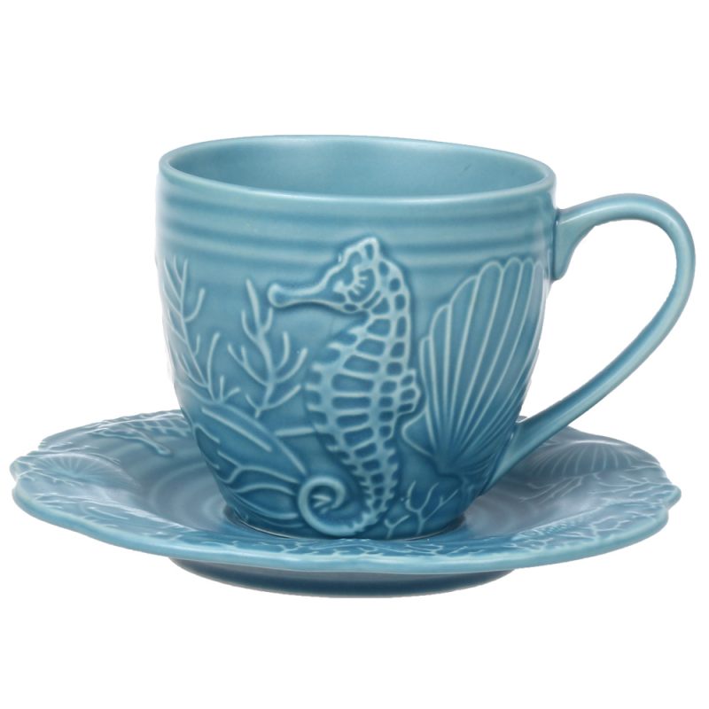 Чайная пара "Морская" небесно-голубая из летней коллекции "Marine World Collection"