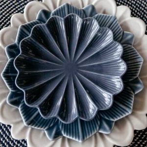 Тарелка для закусок "Lotus magic" 16 см тёмно-синяя