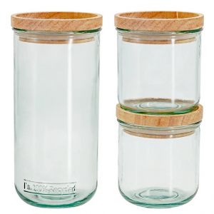 Набор банок для сыпучих продуктов "Jars" 3 шт в подарочной упаковке