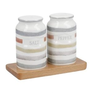 Набор солонка и перечница на деревянной подставке "Classic Collection - Kitchen Craft"