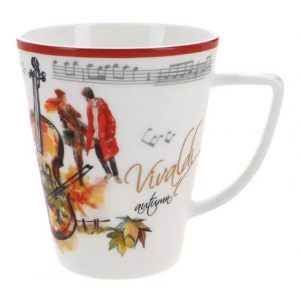Кружка фарфоровая "A. Vivaldi" 380 мл в подарочной упаковке