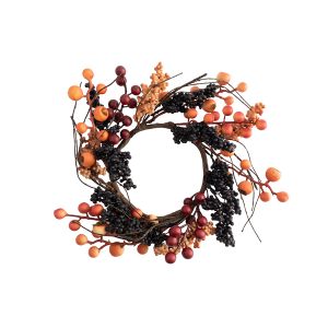 Венок декоративный "Bright pumpkin Ягоды"
