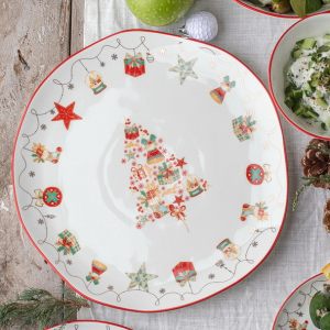 Новогодняя тарелка обеденная "Christmas Gift" 26см