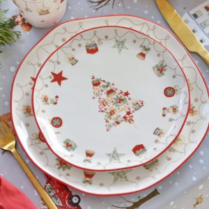 Новогодняя тарелка десертная "Christmas Gift" 21см