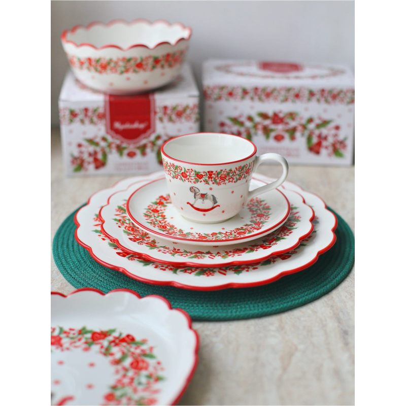 Овальное новогоднее блюдо "Christmas Traditions" 32см