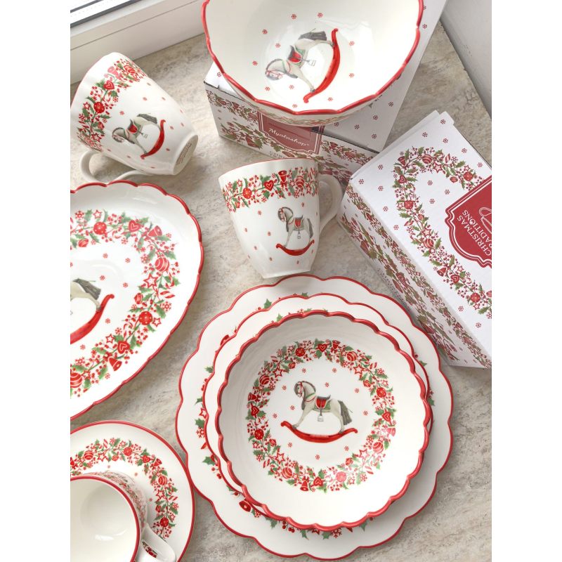 Новогодний набор из 2х кружек "Christmas Traditions" 350мл в подарочной упаковке