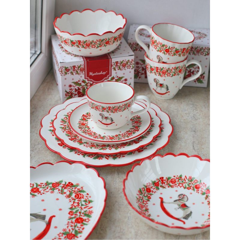 Новогодняя чайная пара "Christmas Traditions" 250мл в подарочной упаковке