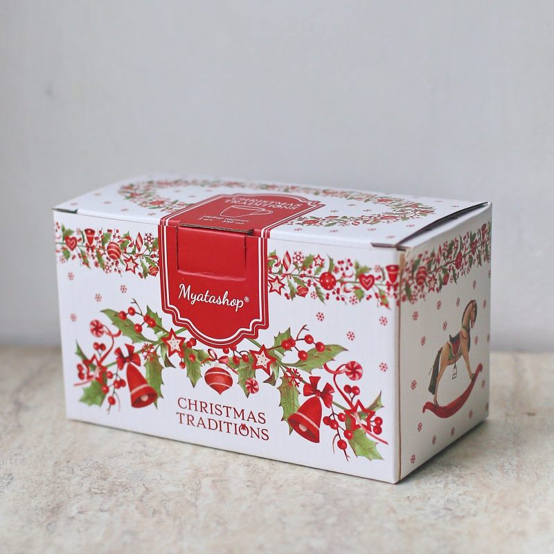 Новогодний набор из 2х кружек "Christmas Traditions" 350мл в подарочной упаковке