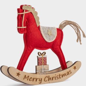 Новогодняя статуэтка "Bright horse Лошадка-качалка" 19 см