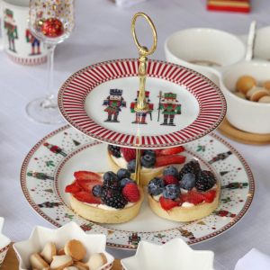Ваза для фруктов и сладостей двухъярусная "NUTCRACKERS" в подарочной упаковке